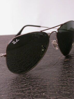 Ray Ban Chrome Mirror Aviator Large Shades Sunglasses Made in ITALY RB3025